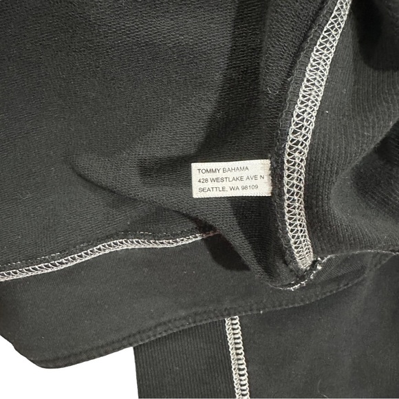 Tommy Bahama Jeans Men Black Inside Out 1/4 Zip Tech Jacket Sz M Jersey Knit - Picture 6 of 11